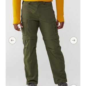 REI Convertible Cargo Pants Mens‎ 38x31 Olive Green Hiking Outdoor Pockets